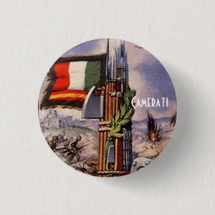 Bóton Redondo 2.54cm Guerra civil Mussolini Franco de Italia da espanha