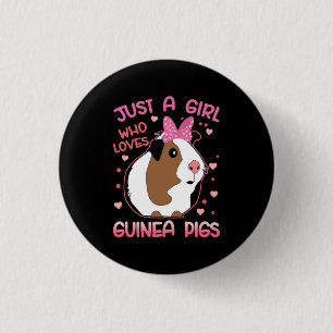 Bóton Redondo 2.54cm Guiné Pig Apenas uma Menina Que Ama Suínos Guin