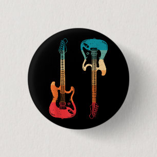 Bóton Redondo 2.54cm Guitarista-guitarrista Elétrica Bass Guitar Rock M