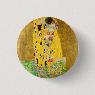 Bóton Redondo 2.54cm Gustav Klimt O Beijo Arte Fina