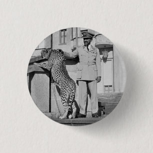 Bóton Redondo 2.54cm Haile Selassie - Jah - Messias - Botão Rastafari