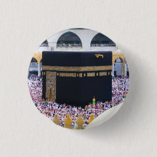 Bóton Redondo 2.54cm Hajj Mubarak Santa Kaaba Meca Devoção Islâmica