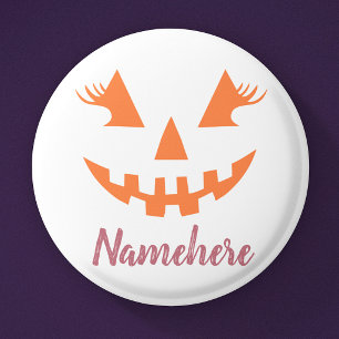 Bóton Redondo 2.54cm Halloween da Girly Jack O Lanterna Pumpkin Persona