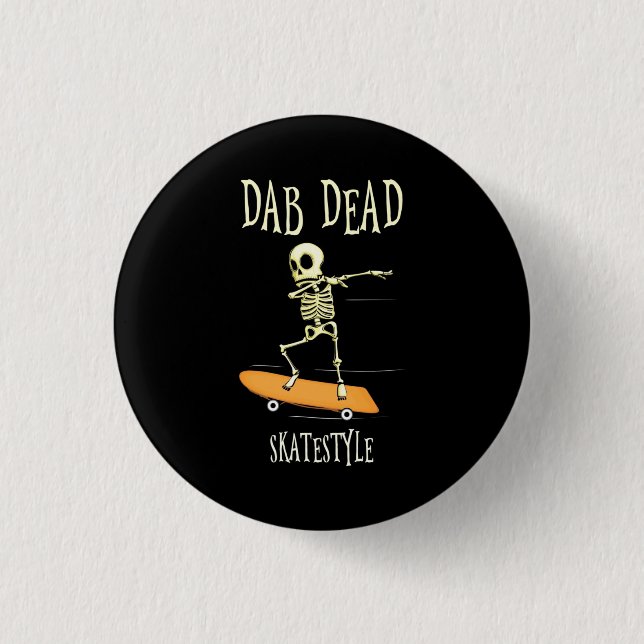 Bóton Redondo 2.54cm Halloween Dabbing Skatstyle (Frente)
