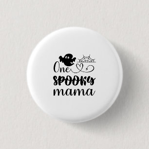 Bóton Redondo 2.54cm Halloween One Spooky Mama Birthday