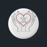 Bóton Redondo 2.54cm Handle With Love<br><div class="desc">Show your love and care with this "Handle With Love" t-shirt — the perfect gift for someone special or a thoughtful reminder for yourself. Made with soft, breathable fabric, this shirt is designed to keep you comfortable while spreading a message of kindness, warmth, and affection. Whether you're gifting it to...</div>