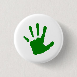 Bóton Redondo 2.54cm Handprint verde