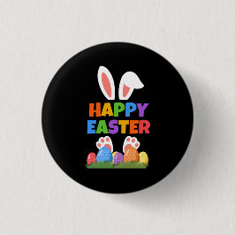 Bóton Redondo 2.54cm Happy Easter Bunny 