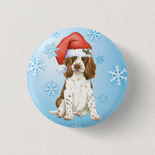 Bóton Redondo 2.54cm Happy Howliday English Springer Spaniel