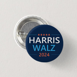 Bóton Redondo 2.54cm Harris Walz 2024 para Presidente