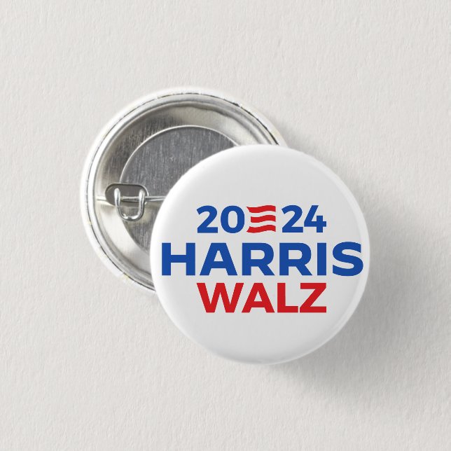 Bóton Redondo 2.54cm Harris Walz em 2024 (Frente & Verso)