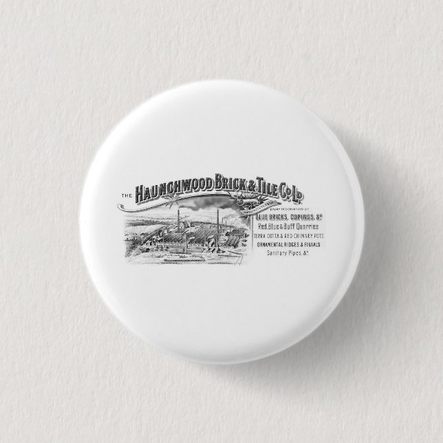 Bóton Redondo 2.54cm Haunchwood Brick e Azulejo Co Ltd (Nuneaton) (Frente)