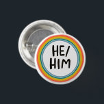 Bóton Redondo 2.54cm HE/HIM Pronuncia Rainbow Soft Circle Ring<br><div class="desc">Decorre sua roupa com este botão de arte legal. Você pode personalizá-lo e adicionar texto também. Procure em meu compro muito mais cores e padrões! Avise-me se quiser algo personalizado também.</div>