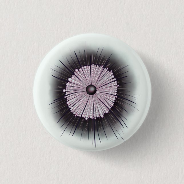 Bóton Redondo 2.54cm Heliozoa Microbiology Digital Art (Frente)