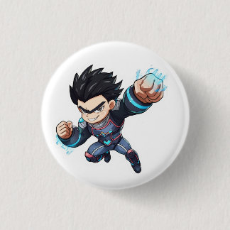 Bóton Redondo 2.54cm Herói Cibernético Lutador de Anime – Personagem Ch