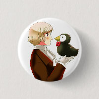 Hetalia Islândia & Puffin Button