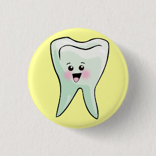 Bóton Redondo 2.54cm Higienista dental do dentista engraçado