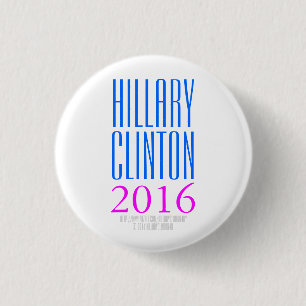 Bóton Redondo 2.54cm HILLARY CLINTON 2016 por HillaryClinton4u