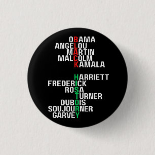 Bóton Redondo 2.54cm História Negra Mês Melanin Rei Rainha Sista Bruh