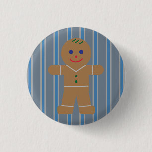 Bóton Redondo 2.54cm Homem de Gingerpão de Diversão e Rico