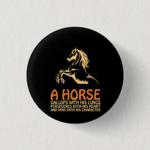 Bóton Redondo 2.54cm Horse Art A Horse Gallops