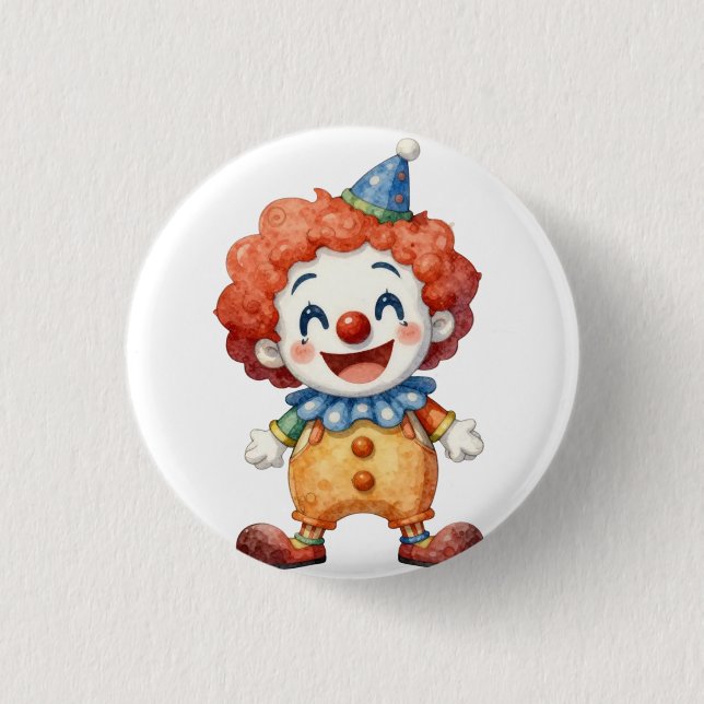 Bóton Redondo 2.54cm Humor de Circo de Palhaço (Frente)