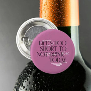 Bóton Redondo 2.54cm Humor De Vinho Escrivado - Botão Pinback