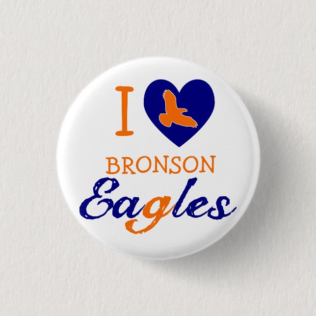 Bóton Redondo 2.54cm I Heart Bronson Eagles (Frente)