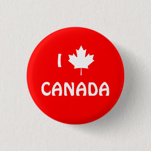 Bóton Redondo 2.54cm I Maple Leaf Canada Button