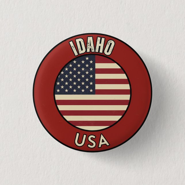 Bóton Redondo 2.54cm Idaho Estados Unidos (Frente)