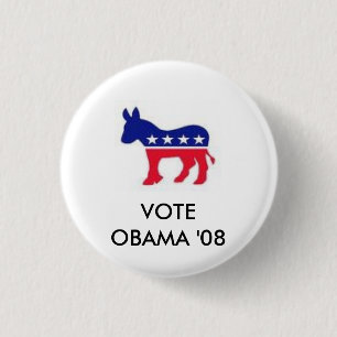 Bóton Redondo 2.54cm imagens, VOTO OBAMA '08