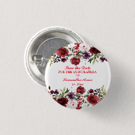 Bóton Redondo 2.54cm Ímãs personalizados para salvar a data de Quincean