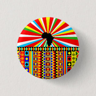 Bóton Redondo 2.54cm Impressão africano Kente Cloth Padrão Tribal Ancar