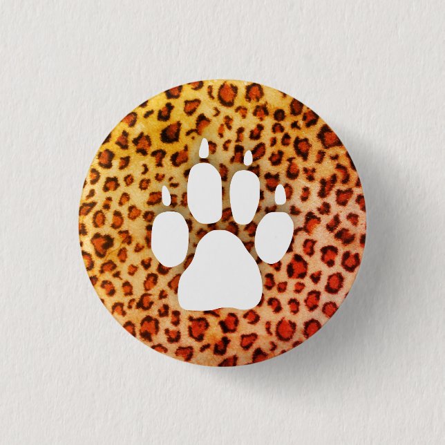 Bóton Redondo 2.54cm Impressão de Paw (Frente)