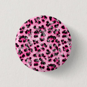 Bóton Redondo 2.54cm Impressão do leopardo