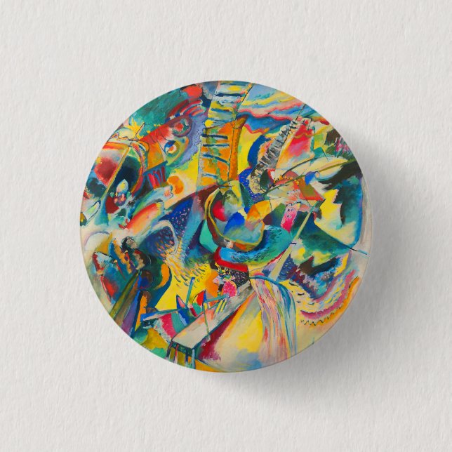 Bóton Redondo 2.54cm Improvisação Klamm por Kandinsky (Frente)