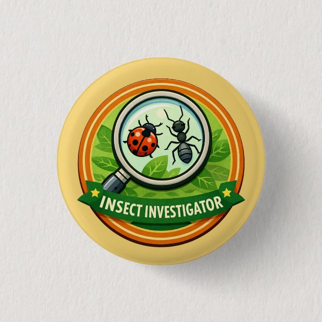 Bóton Redondo 2.54cm insect investigator Explorer | Kids Outdoor Award (Frente)