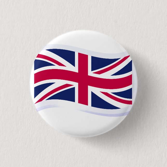 Bóton Redondo 2.54cm Insígnia da Union Jack (Frente)