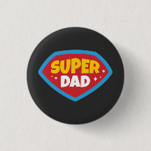 Insígnia de Super-Herói Retro Super Pai