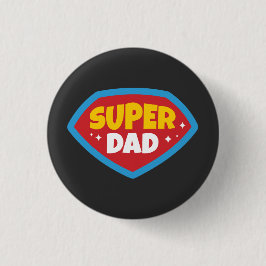 Bóton Redondo 2.54cm Insígnia de Super-Herói Retro Super Pai