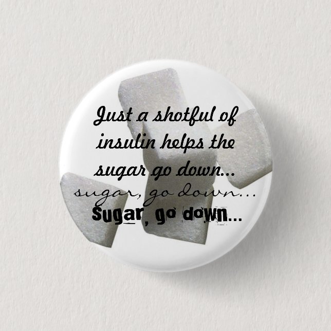 Bóton Redondo 2.54cm Insulina Diddy (Frente)