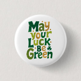 Bóton Redondo 2.54cm Irish  Green Luck