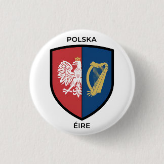 Bóton Redondo 2.54cm Irish-Polish Heritage