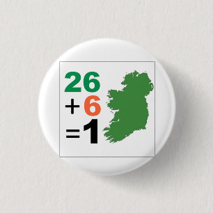 Bóton Redondo 2.54cm Irlanda 26+6=1 República Irlandesa Unificada Pinba