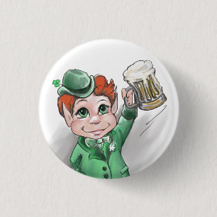 Bóton Redondo 2.54cm Irlandês Cheers! Botão Dia de São Patrício