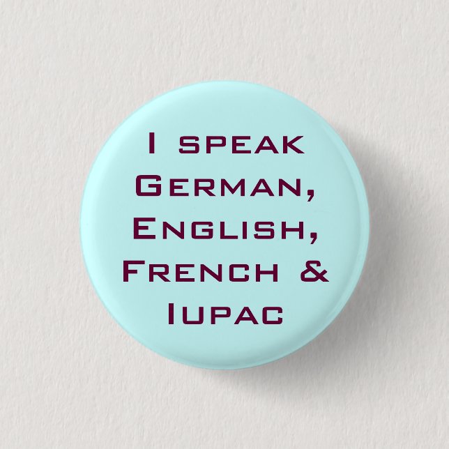 Bóton Redondo 2.54cm J speak IUPAC! (Frente)