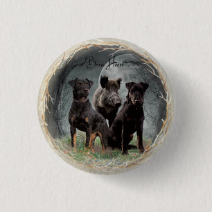 Bóton Redondo 2.54cm Jagdterrier, brava tapeçaria cardíaca poster acr