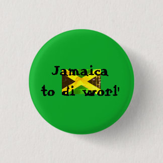 Bóton Redondo 2.54cm Jamaica to world Jamaican flag Green