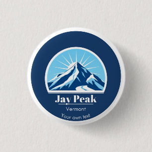 Bóton Redondo 2.54cm Jay Peak Vermont, EUA, lembrança de presente