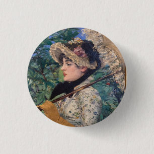 Bóton Redondo 2.54cm Jeanne (Primavera) Por Édouard Manet